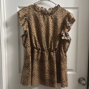 SHEIN Curve Leopard top